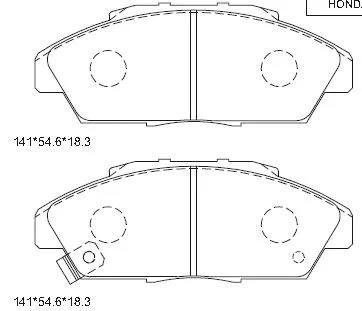 Brake Pad Set, disc brake (KD1763)