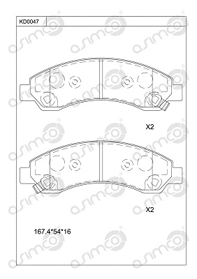 Brake Pad Set, disc brake (KD0047)