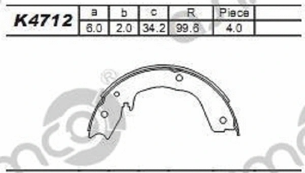 Brake Shoe Set (K4712)
