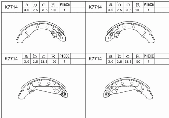 Brake Shoe Set (K7714)