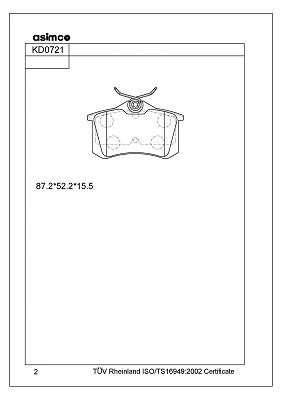 Brake Pad Set, disc brake (KD0721)