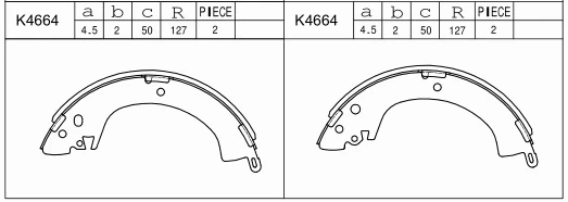 Brake Shoe Set (K4664)