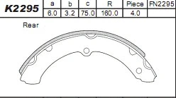 Brake Shoe Set (K2295)