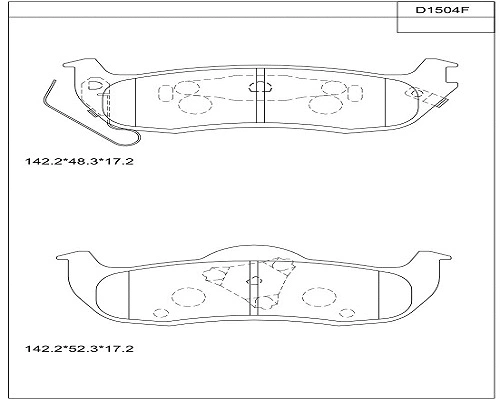 Brake Pad Set, disc brake (KD1504F)