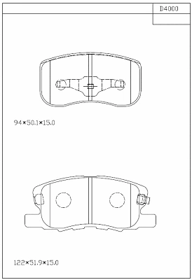 Brake Pad Set, disc brake (KD4000)