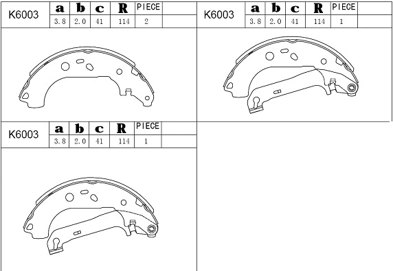 Brake Shoe Set (K6003)