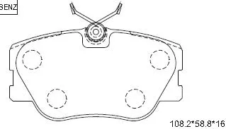 Brake Pad Set, disc brake (KD7715)