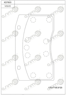Brake Pad Set, disc brake (KD7803)
