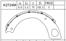 Brake Shoe Set (K2724M)