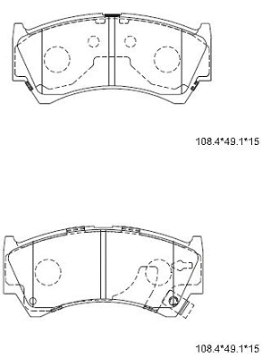 Brake Pad Set, disc brake (KD3733F)