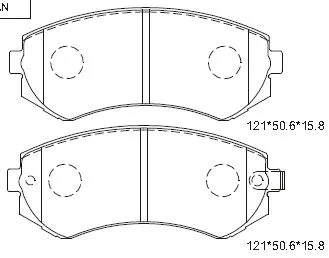 Brake Pad Set, disc brake (KD1722)