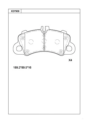 Brake Pad Set, disc brake (KD7909)