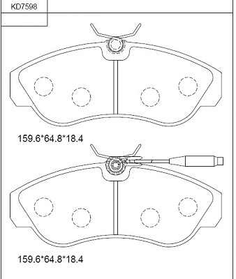 Brake Pad Set, disc brake (KD7598)