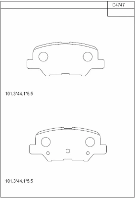 Brake Pad Set, disc brake (KD4747)