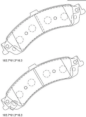 Brake Pad Set, disc brake (KD6342)