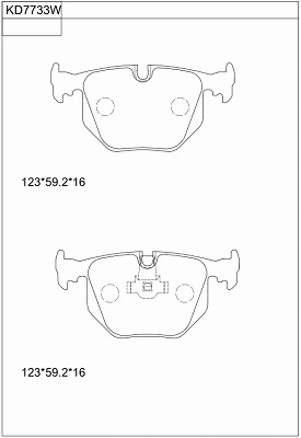 Brake Pad Set, disc brake (KD7733W)
