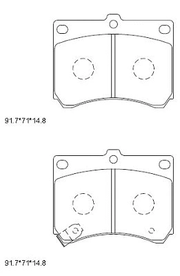 Brake Pad Set, disc brake (KD3799)