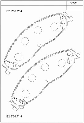 Brake Pad Set, disc brake (KD6576)