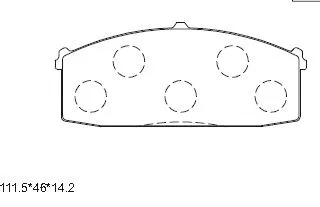 Brake Pad Set, disc brake (KD1656)