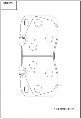 Brake Pad Set, disc brake (KD7565)