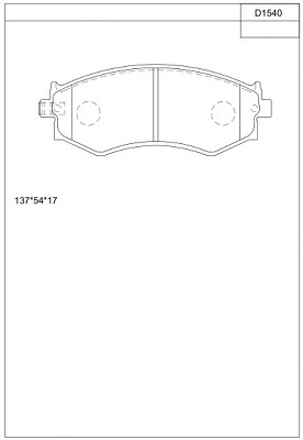 Brake Pad Set, disc brake (KD1540)