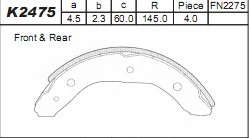 Brake Shoe Set (K2475)