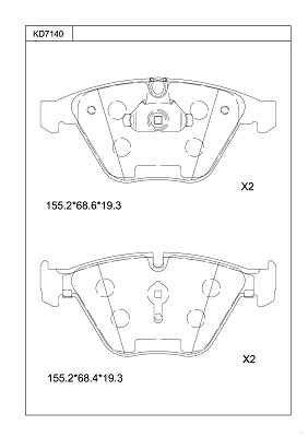 Brake Pad Set, disc brake (KD7140)