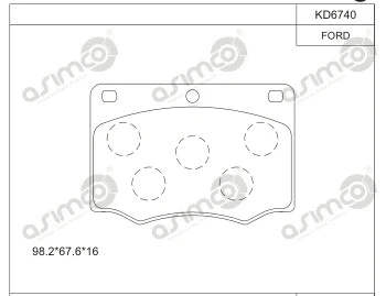 Brake Pad Set, disc brake (KD6740)