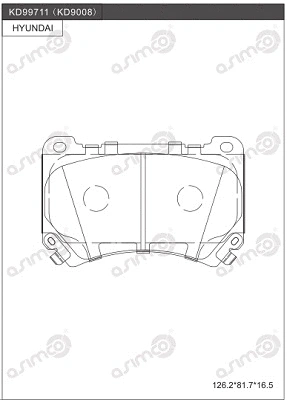 Brake Pad Set, disc brake (KD9008)