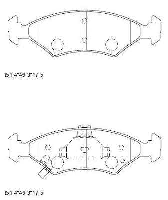 Brake Pad Set, disc brake (KD9730)