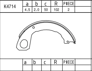 Brake Shoe Set (K4714)