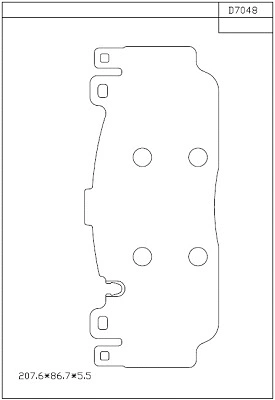 Brake Pad Set, disc brake (KD7048)