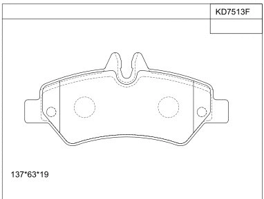 Brake Pad Set, disc brake (KD7513F)