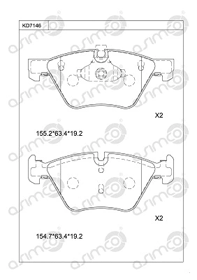 Brake Pad Set, disc brake (KD7146)