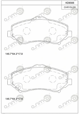 Brake Pad Set, disc brake (KD6566)