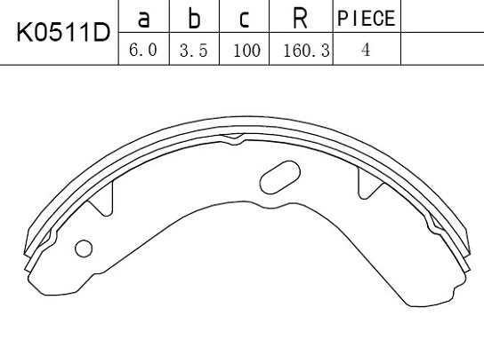 Brake Shoe Set (K0511D)