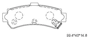 Brake Pad Set, disc brake (KD1724)