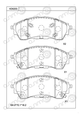 Brake Pad Set, disc brake (KD6203)