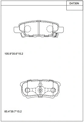 Brake Pad Set, disc brake (KD4730N)
