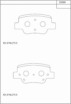 Brake Pad Set, disc brake (KD2000)