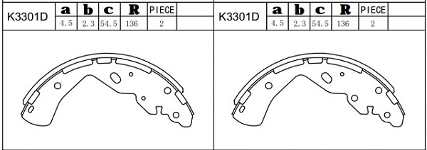 Brake Shoe Set (K3301D)