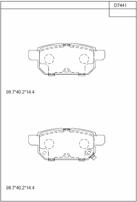 Brake Pad Set, disc brake (KD7441)
