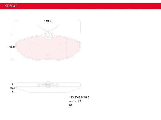 Brake Pad Set, disc brake (KD6042)