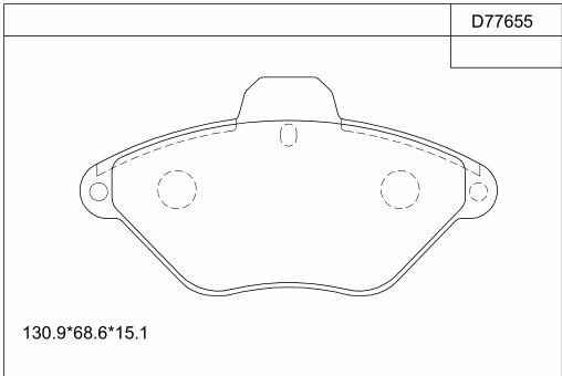Brake Pad Set, disc brake (KD77655)
