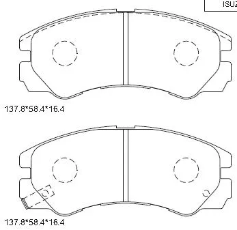 Brake Pad Set, disc brake (KD4201)