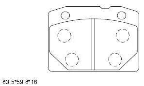 Brake Pad Set, disc brake (KD8706)
