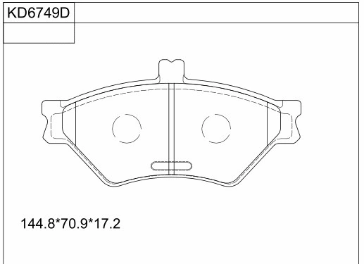 Brake Pad Set, disc brake (KD6749D)