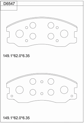 Brake Pad Set, disc brake (KD6547)