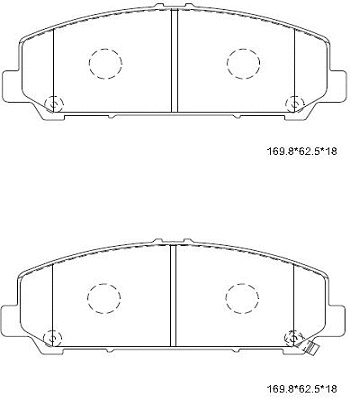 Brake Pad Set, disc brake (KD1516)