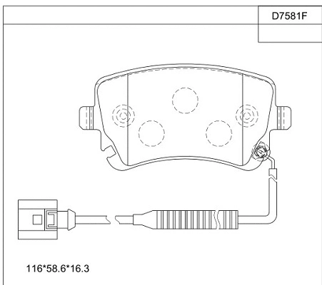 Brake Pad Set, disc brake (KD7581F)
